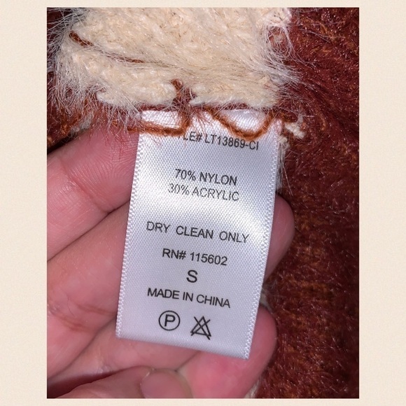 Mock Neck Fuzzy Striped Knit Sweater - Picture 8 of 8